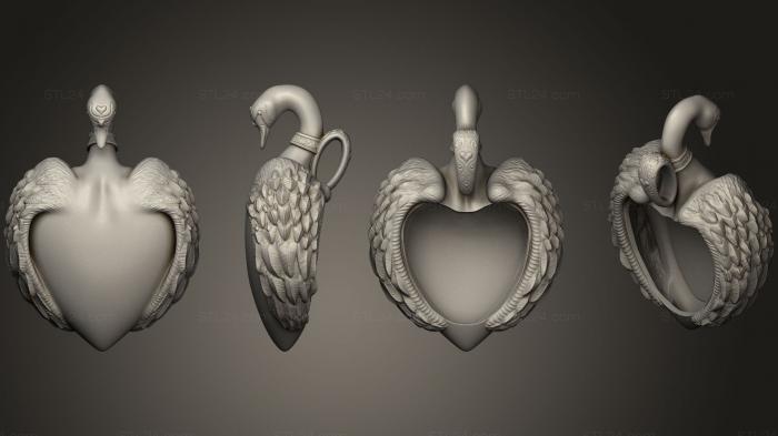 Swan Heart Pendant